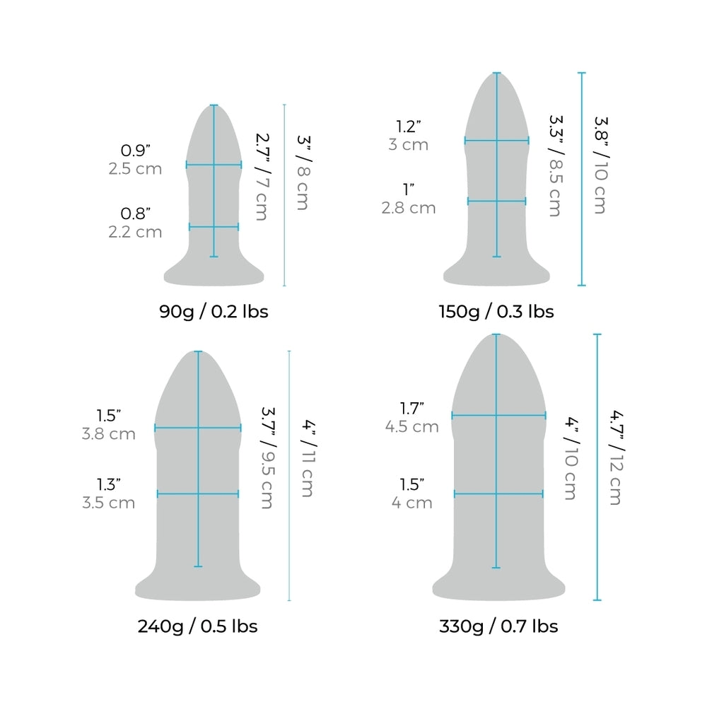 b-Vibe 4-Piece Anal Dilators Glass Plug Set