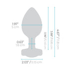 b-Vibe Vibrating Jewel Rechargeable Remote-Controlled Anal Plug with Gem Base Black Diamond XX-Large