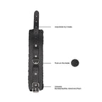 Ouch! Black & White Adjustable Plush Bonded Leather Hand Cuffs Black