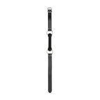 Ouch! Black & White Silicone Bit Gag With Adjustable Bonded Leather Straps Black