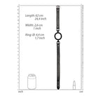 Ouch! Black & White Silicone Ring Gag With Adjustable Bonded Leather Straps Black