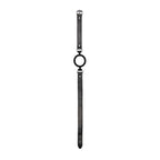 Ouch! Black & White Silicone Ring Gag With Adjustable Bonded Leather Straps Black