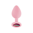 Luv Inc Jp32 Jeweled Medium Plug Silicone with 3-Piece Interchangeable Gems Pink