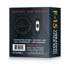 Forto F-15 Rechargeable Silicone Vibrating Cockring Black