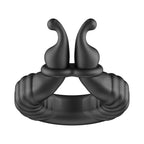 Forto F-24 Rechargeable Silicone Textured Vibrating Cockring Black