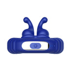 Forto F-24 Rechargeable Silicone Textured Vibrating Cockring Blue