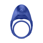 Forto F-48 Rechargeable Silicone Perineum Vibrating Double Cockring Blue