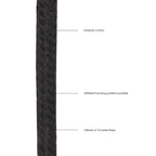 Ouch! Black & White Japanese Rope 10 m / 33 ft. Black