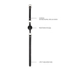Ouch! Black & White Breathable Ball Gag With Bonded Leather Straps Black