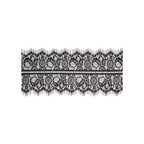 Ouch! Black & White Lace Mask With Elastic Straps Blindfold Black