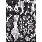 Ouch! Black & White Lace Mask With Elastic Straps Blindfold Black