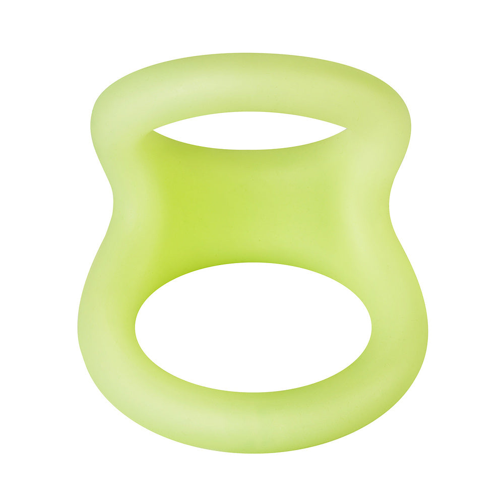 Forto F-22 Liquid Silicone Cock & Ball D-Ring Small Glow