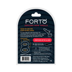 Forto F-22 Liquid Silicone Cock & Ball D-Ring Medium Black
