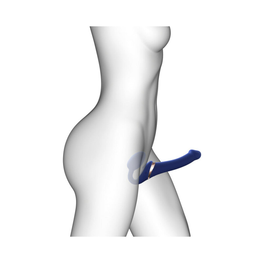 Strap-On-Me Rechargeable Remote-Controlled Multi Orgasm Bendable Strapless Strap-On Night Blue Small