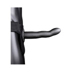 Ouch! Curved 8 in. Hollow Strap-On Gunmetal