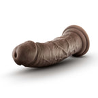 Dr. Skin Plus Thick 8 in. Triple Density Posable Dildo Brown