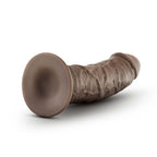 Dr. Skin Plus Thick 8 in. Triple Density Posable Dildo Brown