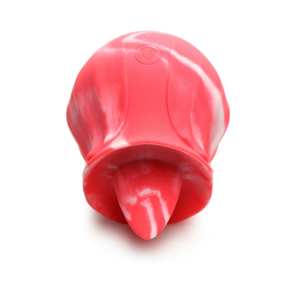 Curve Toys Gossip Cum Into Bloom Rechargeable Silicone Licking Rose Pink Twirl