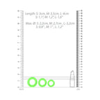 Ouch! Glow in the Dark 3-Piece Silicone Cockring Set Neon Green