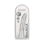 RealRock Crystal Clear Slim 8 in. Dildo Clear