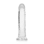 RealRock Crystal Clear Slim 9 in. Dildo Clear