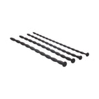 Ouch! Urethral Sounding Advanced Silicone Spiral Screw Plug Set Black 7 mm / 8 mm / 9 mm / 10 mm