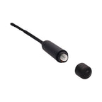 Ouch! Urethral Sounding Silicone Vibrating Bullet Plug With Beaded Tip Black 5.5 mm - 7 mm