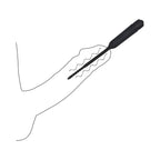 Ouch! Urethral Sounding Silicone Vibrating Bullet Plug With Beaded Tip Black 5.5 mm - 7 mm