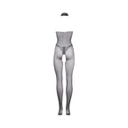 Le Desir Fishnet & Lace High-Neck Bodystocking Black O/S