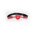 Sportsheets Sex & Mischief Amor Breathable Heart-Shaped Silicone Ball Gag Red