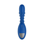 Forto Studded Pro Rechargeable Silicone Vibrating Anal Massager Blue