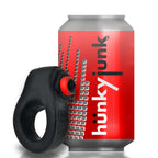 Hunkyjunk Revring Cockring with Bullet Vibrator Tar Ice