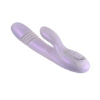 Playboy Bumping Bunny Rechargeable Thrusting Warming Silicone Dual Stimulation Vibrator Opal
