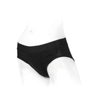 SpareParts Tomboi Rayon Briefs Harness Black Size XS