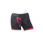 SpareParts Tomboii Nylon Boxer Briefs Harness Black/Red Size XS