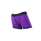 SpareParts Tomboii Nylon Boxer Briefs Harness Purple/Black Size XL