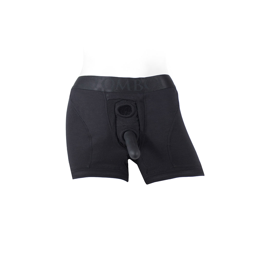 SpareParts Tomboii Rayon Boxer Briefs Harness Black Size L