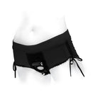 SpareParts Sasha Cinch Booty Short Harness Black Size 3XL