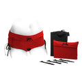 SpareParts Sasha Cinch Booty Short Harness Red/Black Size 3XL