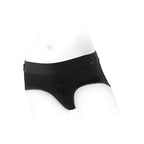SpareParts Bella Cleavage Booty Short Harness Black Size XS