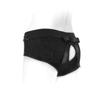 SpareParts Bella Cleavage Booty Short Harness Black Size XS
