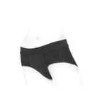 SpareParts Bella Cleavage Booty Short Harness Black Size XS