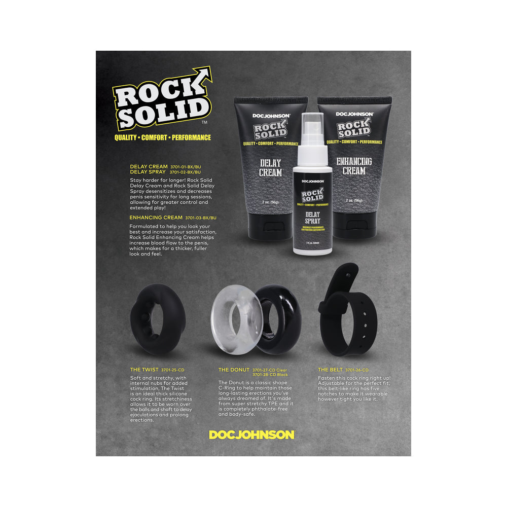 Rock Solid The Donut 3X Cock Ring Black