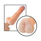 Realcocks Self Lubricating 9 in. 3-in-1 Masturbator Beige