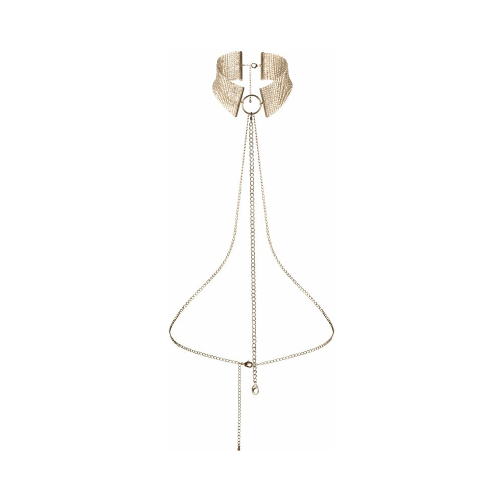 Bijoux Indiscrets Desir Metallique Mesh Collar Gold