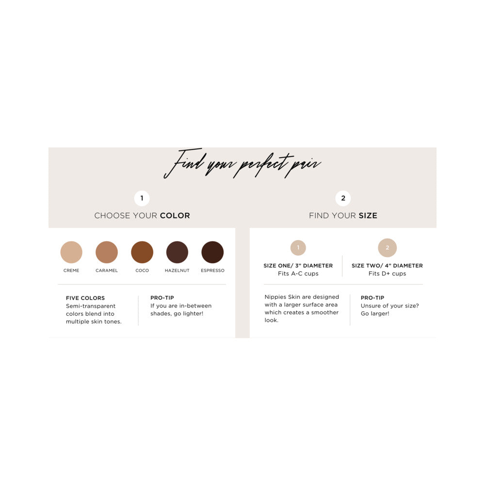 Nippies Skin Nipple Covers Size 2 Caramel