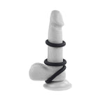 Selopa 3 Ring Circus Cock Ring Set Silicone Black
