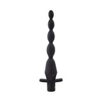 Selopa Vibrating Butt Beads Rechargeable Anal Silicone Black