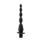 Selopa Vibrating Butt Beads Rechargeable Anal Silicone Black