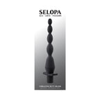Selopa Vibrating Butt Beads Rechargeable Anal Silicone Black